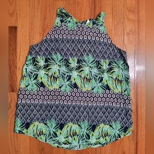 🔥BOGO Free🔥 Old Navy Tropical Print Rayon Tank Top, Women's Large